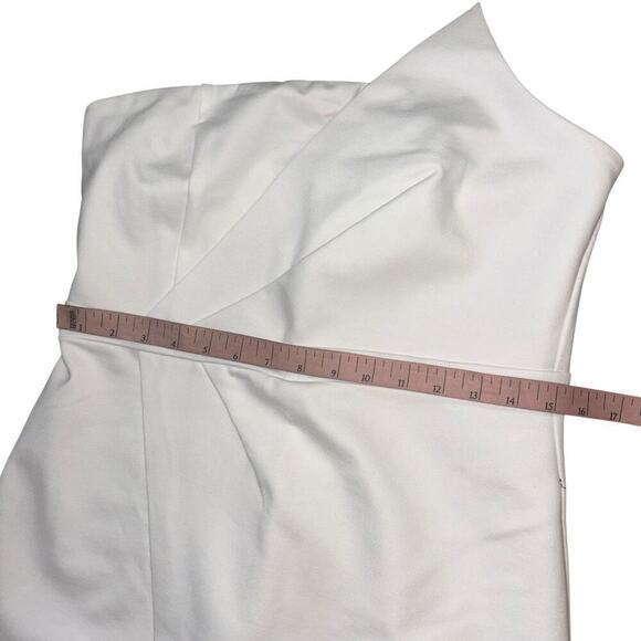 Lulus White Bodycon Strapless Dress Women’s Sz L Bridal Bride Bachelorette Party - Picture 10 of 14
